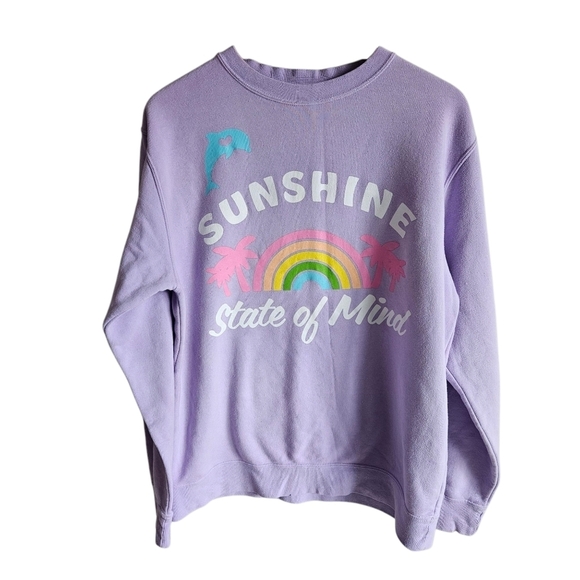 Stoney Clover Lane Lavender Sunshine State Of Mind Pullover Sweatshirt RARE - Picture 1 of 5
